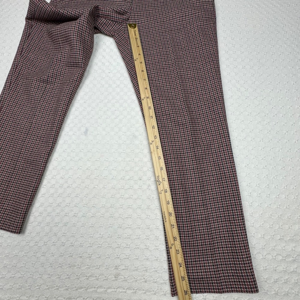 Veronica Beard Pants Women Size 2 Houndstooth Plaid Trousers Cropped Made in USA - Picture 8 of 10